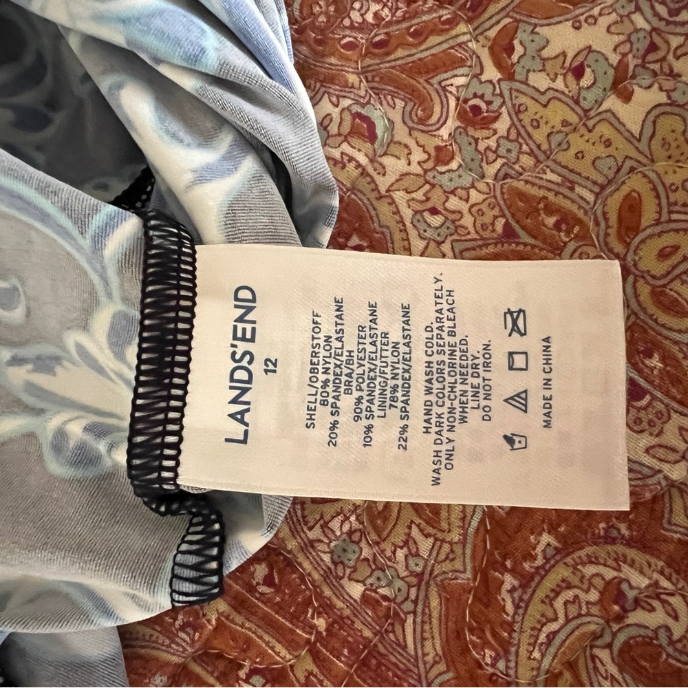 Lands End tankini top size 12 - Picture 4 of 10